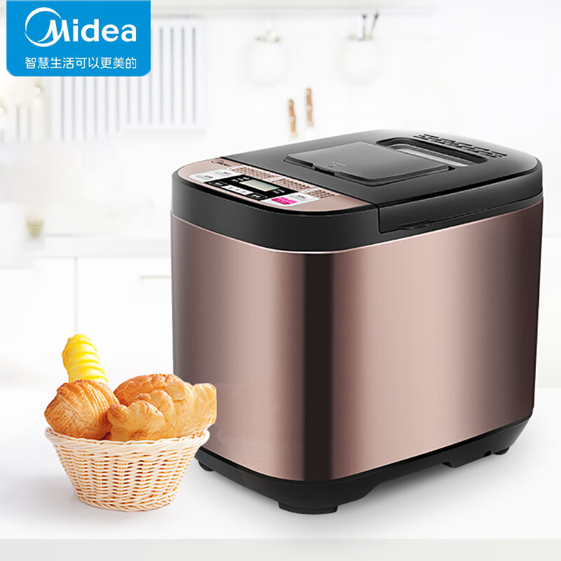 面包机 美的/Midea 100012082467 面包机 1000g 人工操控 橙色