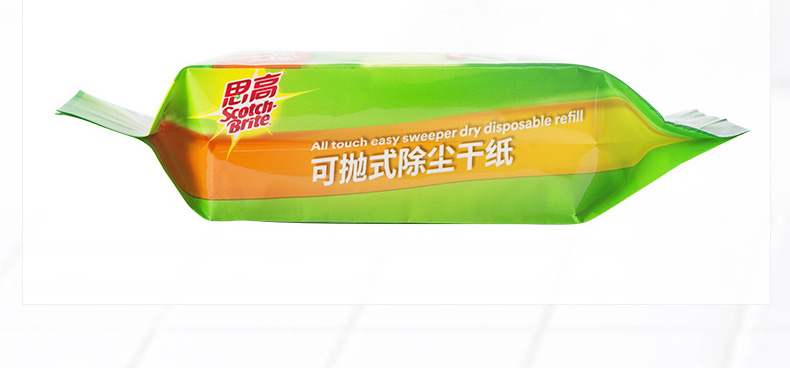 3m思高可抛式静电除尘干纸免洗平板拖把替换装30页