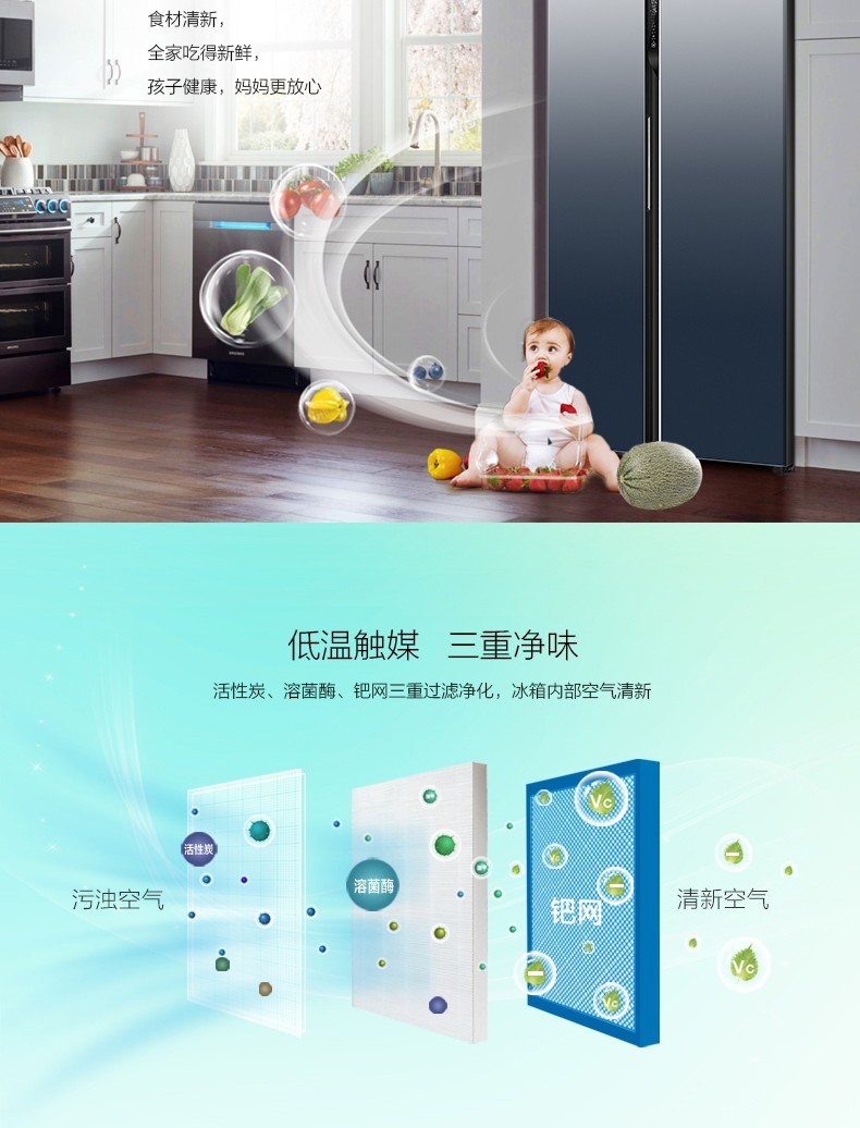 海尔冰箱对开门智能双变频601升bcd601wdce