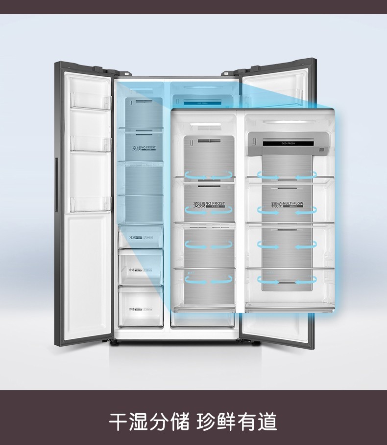 海尔冰箱对开门智能双变频601升bcd601wdce