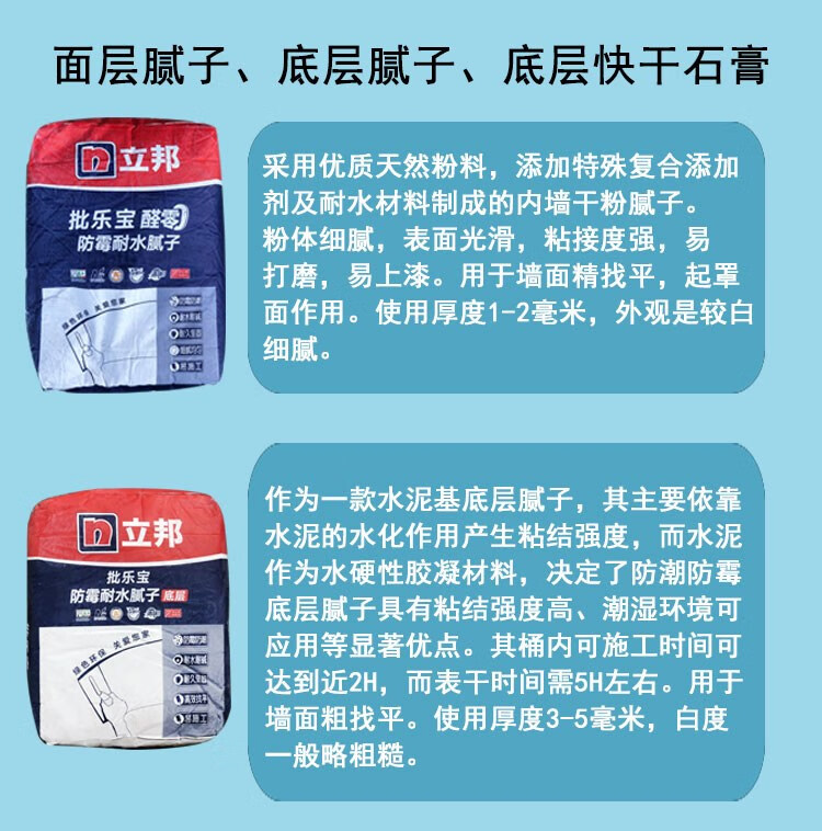 立邦腻子粉内墙立邦批乐宝腻子粉内墙防水抗碱腻子膏墙面裂缝剥落家用