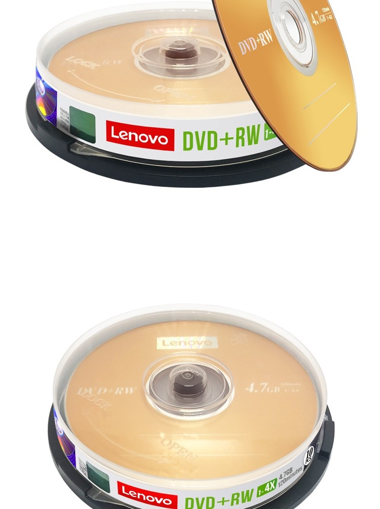 联想lenovodvdrw可重复刻录光盘dvdrw台产档案47g空白盘可擦写14xdvd
