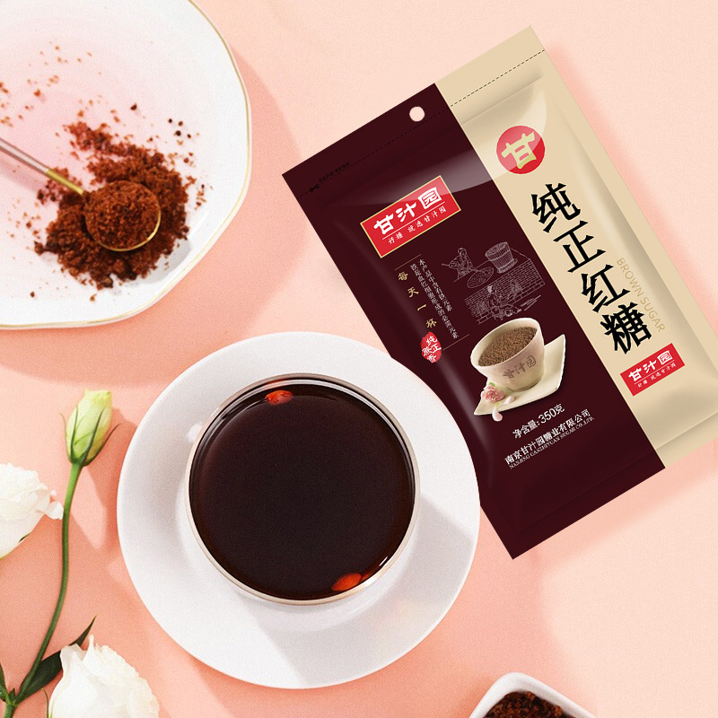 甘汁园纯正红糖350g烘焙原料调味饮品
