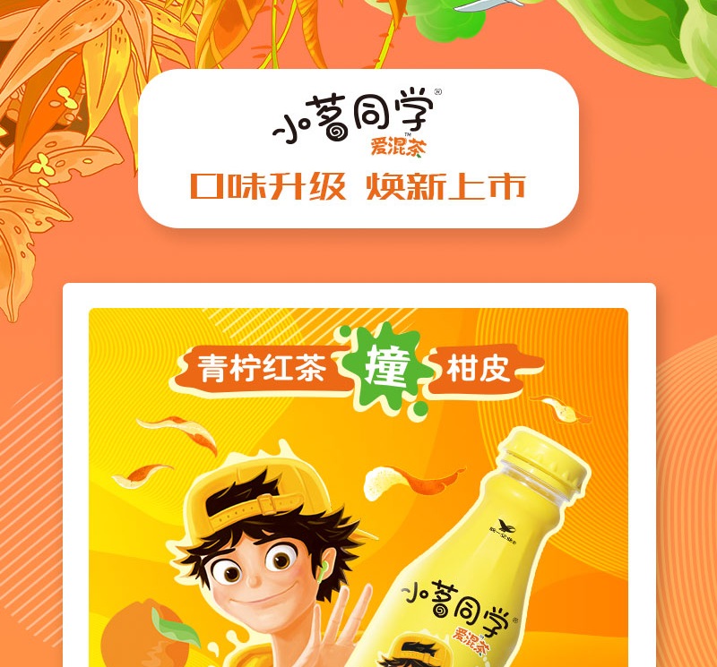 统一小茗同学冷泡茶溜溜哒茶480ml15瓶整箱装