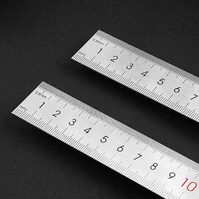 广博guangbo30cm不锈钢直尺测量绘图刻度尺子