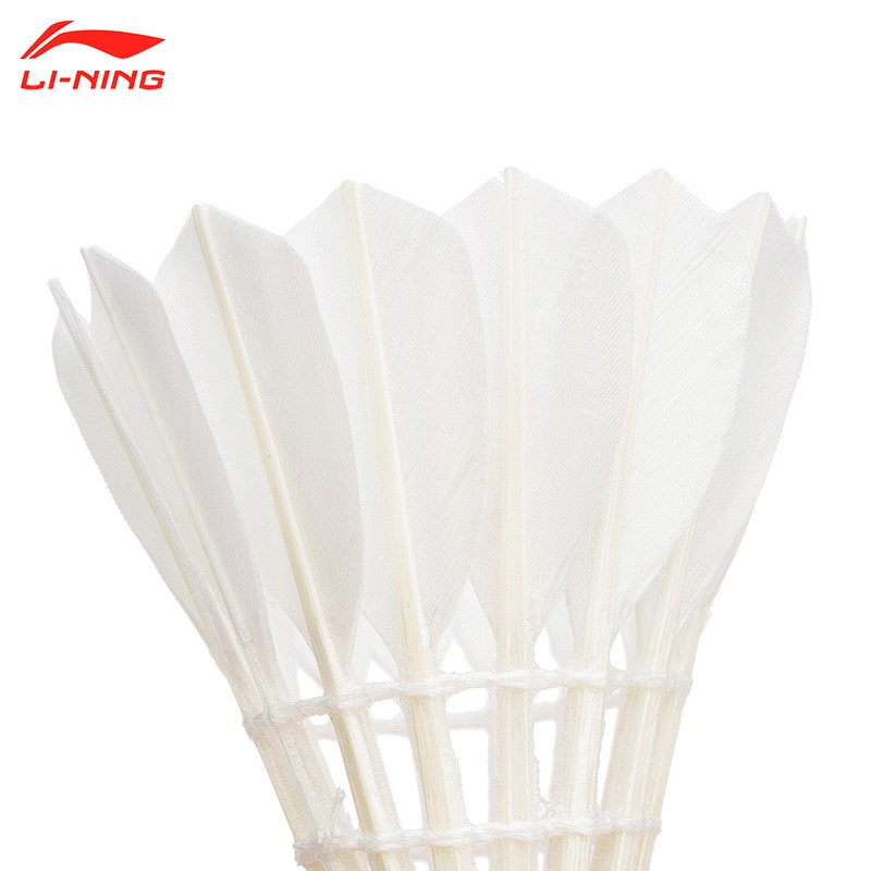 羽毛球 李宁/LI-NING D8 泡沫球头 中方 鸭毛 白色 12只