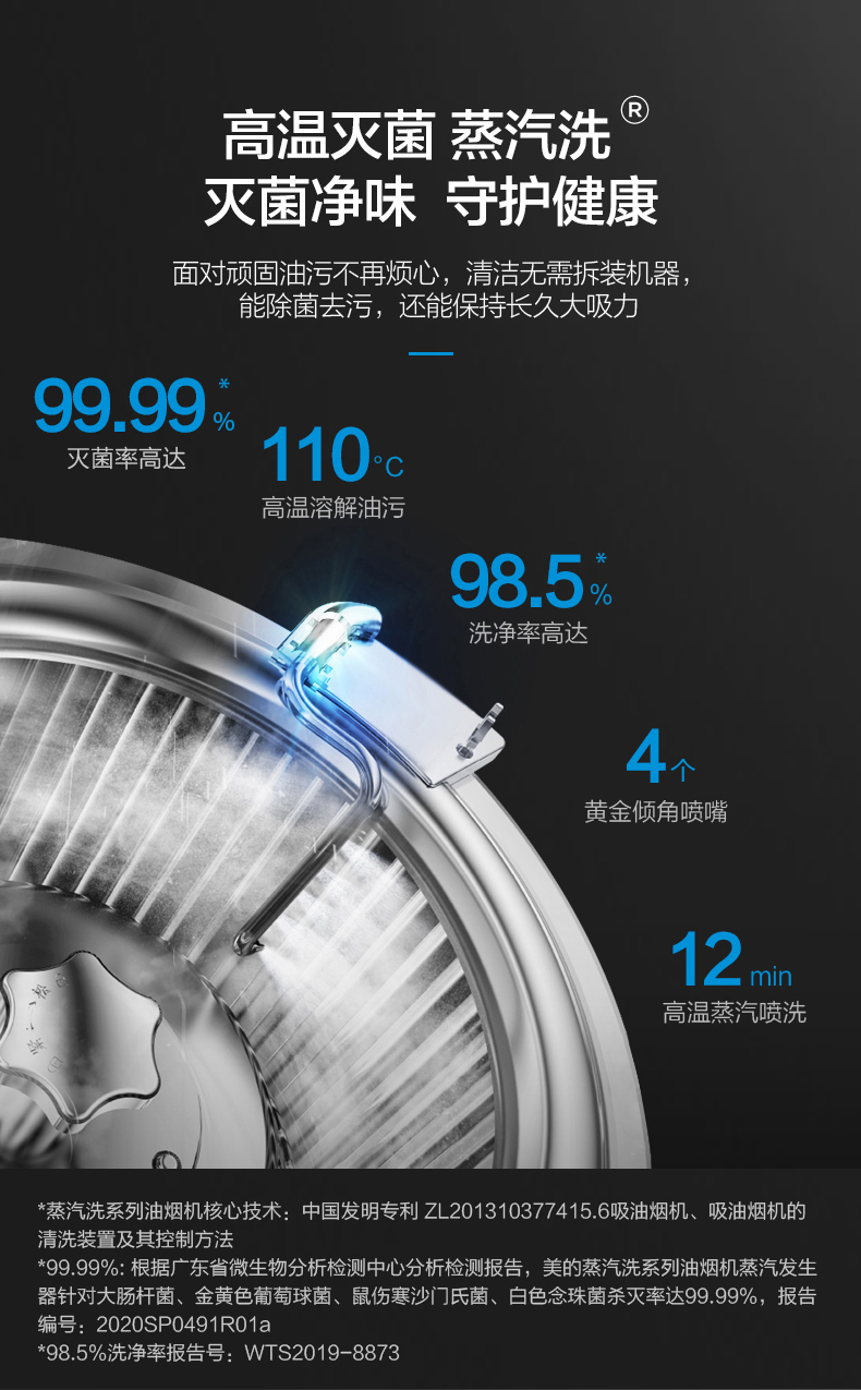 美的mideacxw280b68s21m06大吸力挥手控制家用高温蒸汽洗油烟机