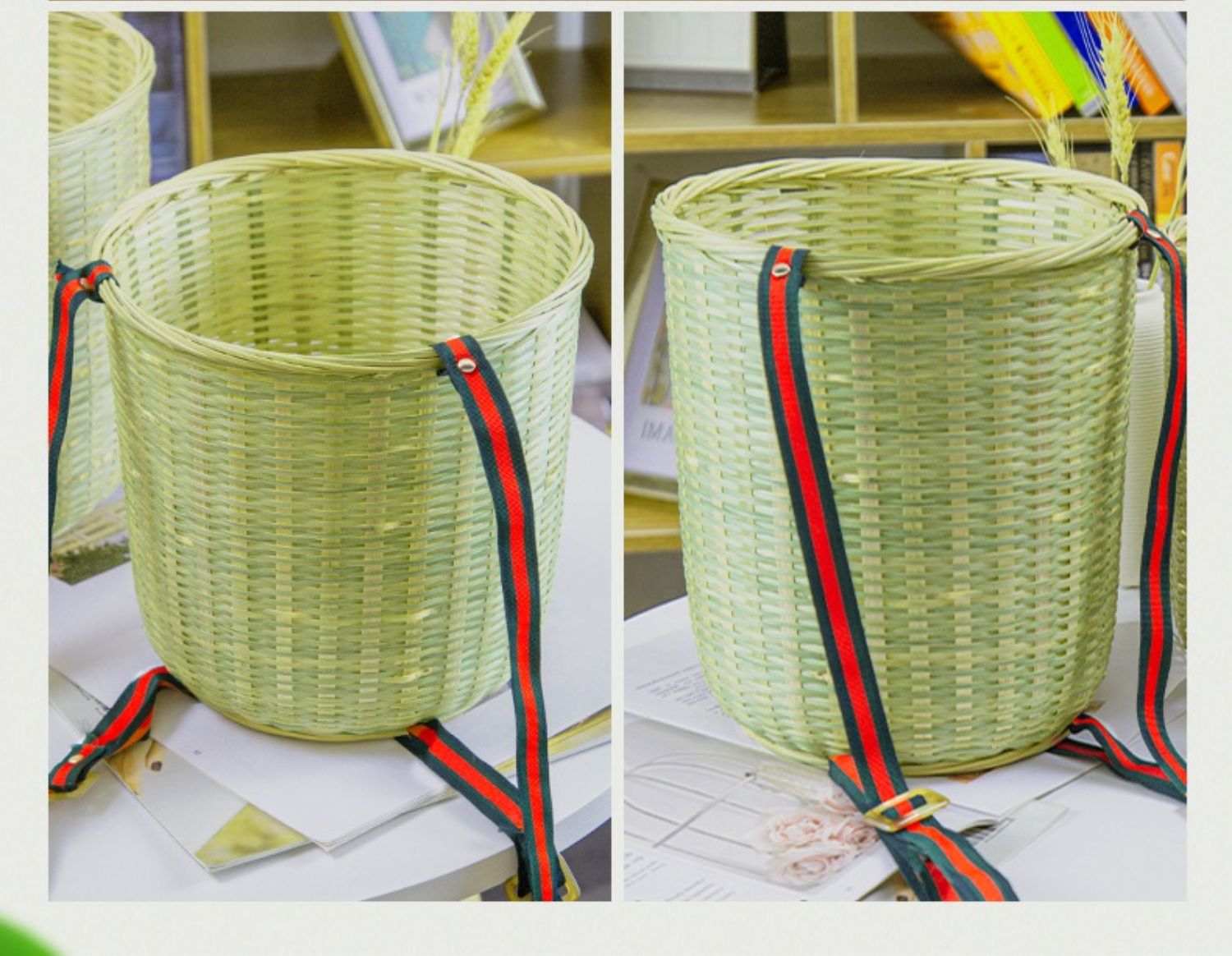 竹背篓摘茶叶 竹编箩筐摘水果 手编筐摘玉米 儿童背篓表演用竹筐不含