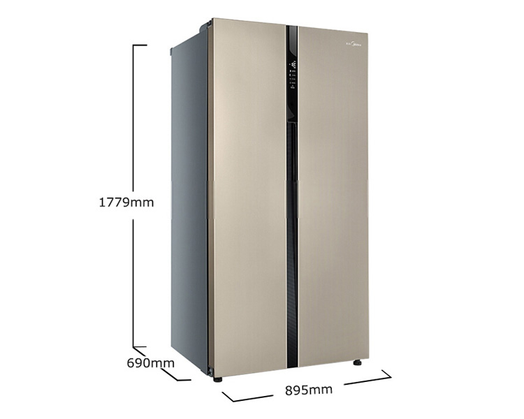 美的冰箱bcd552wkpzmq芙蓉金