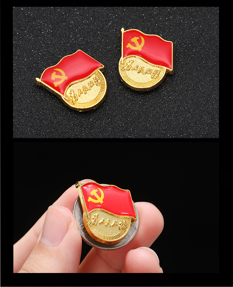 上济党徽团徽标准型磁铁式