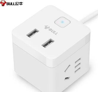 公牛(bull)gn-uub122 usb插座/新国标插线板/插排/排插/接线板1.5米