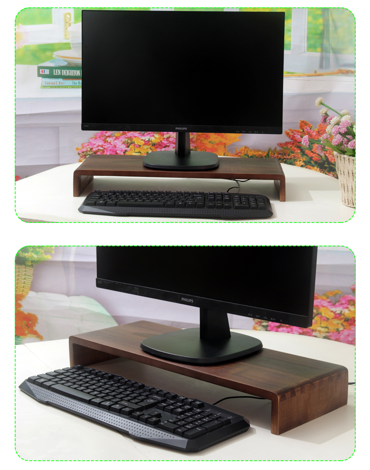 得力deli大号白色简易电脑显示器增高架