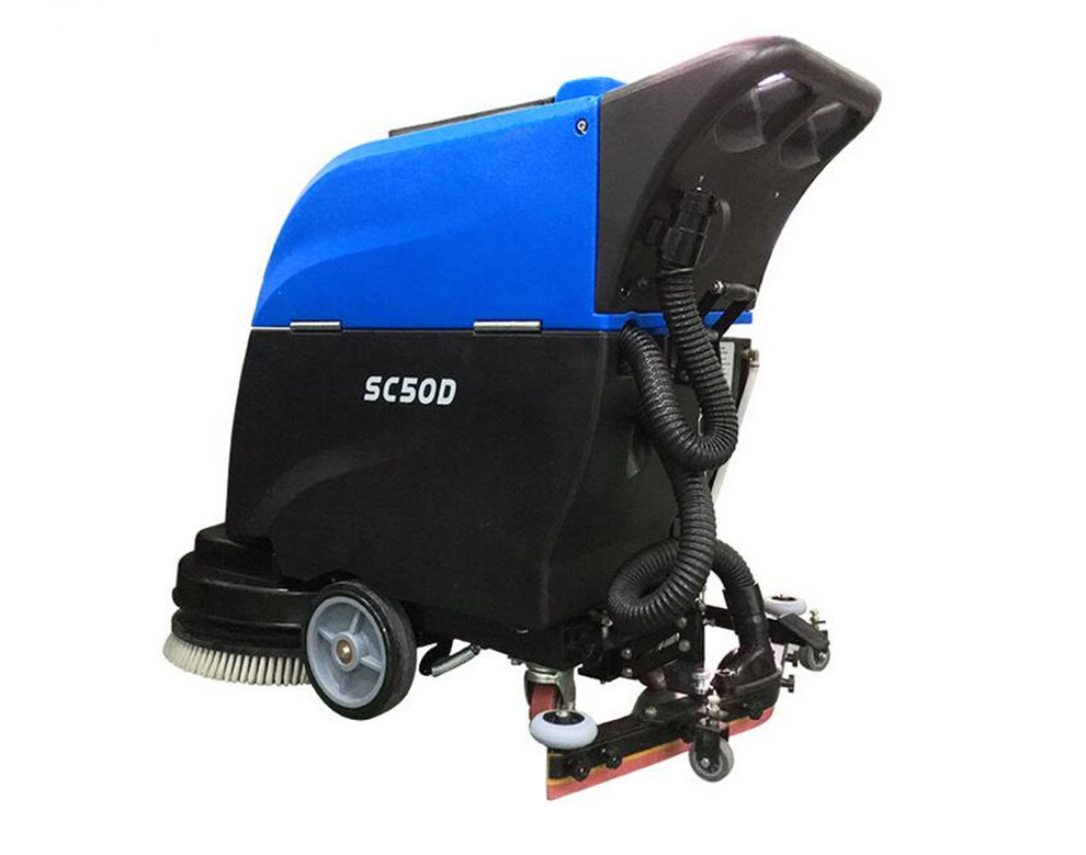 超洁亮superclean手推式环保全自动洗地机刷地机sc50c50d电线电瓶式sc