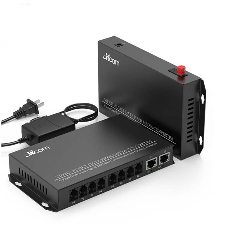 艾迪康itcom电话光端机pcm语音光端机光纤收发器光纤转音频电话光电