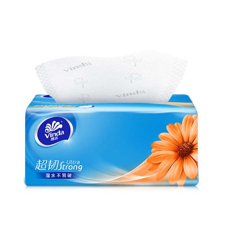 维达抽纸3层120抽 餐巾纸婴儿软抽面巾卫生纸家庭装v2223 4包/1提