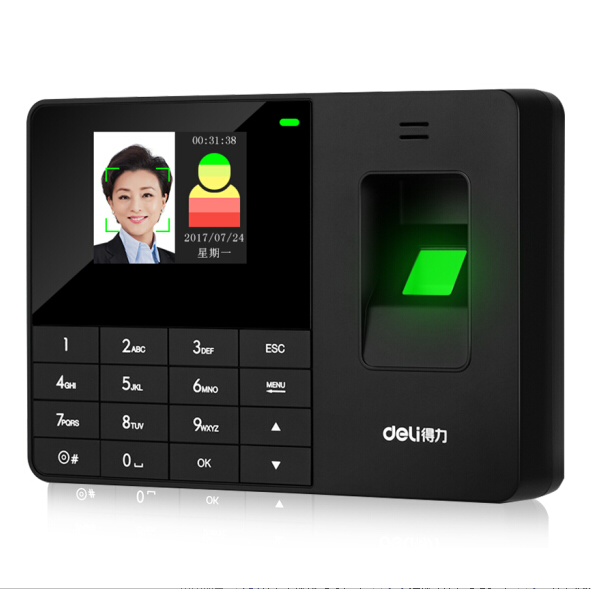 得力(deli)考勤机人脸指纹 人脸打卡机人脸识别 考勤机 签到机 300