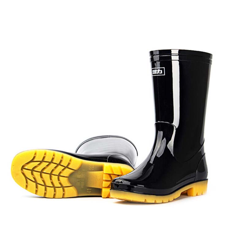 回力807黑色高筒雨靴42码