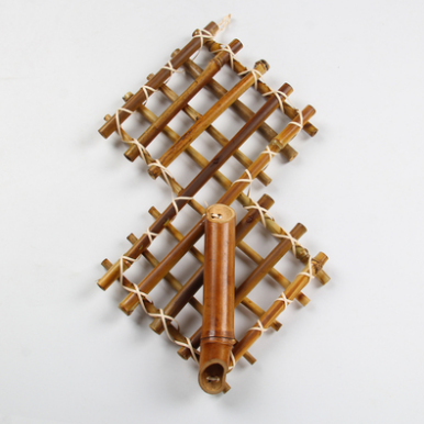 十三朝幼儿园竹筒挂饰竹子手工艺品森系双节竹筒高34cm单位个