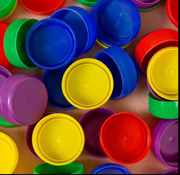 麦萌环创装饰手工diy塑料瓶盖φ30mm小口彩色混装单位包