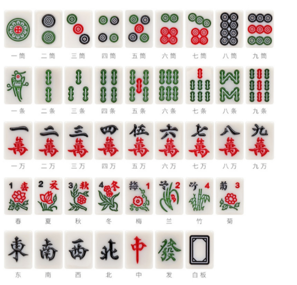 义务小商品144张趣味益智麻将牌392922cm单位副