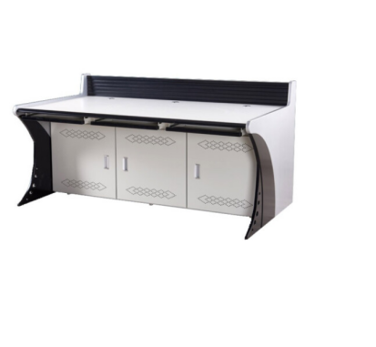 腾达木色面板款中控室电脑操作台监控指挥中心调度控制台2800*750*900