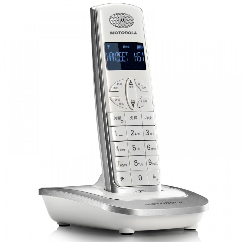 摩托罗拉motorolad501c数字无绳电话机蓝色背光中文按键家用办公座机